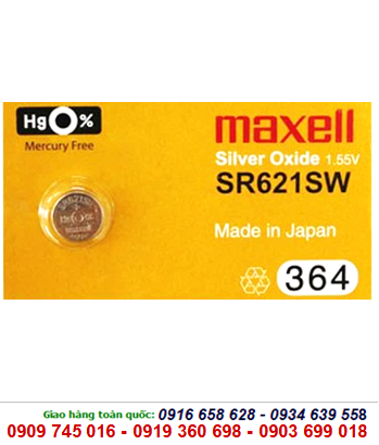 Maxell SR621SW-Pin 364, Pin Maxell SR621SW-364 silver oxide 1.55v (Xuất xứ Nhật)
